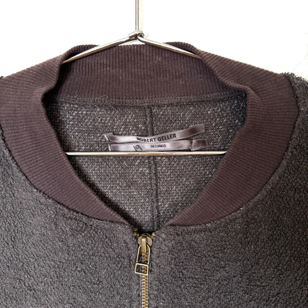 ROBERT GELLER Men's Small Brown Textured Bomber Jacket Size S